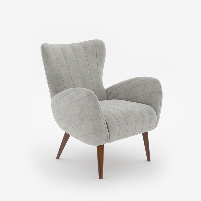 Astrid Accent Chair Wood Leg