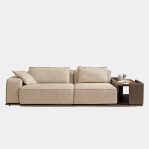 Halden Sofa with Wood End Table