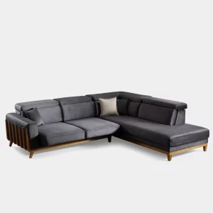 Timber Sectional Sofa with Lounge