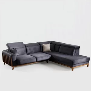 Timber Sectional Sofa with Lounge