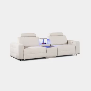 Delta Sofa with Power Recliner & Bar Console