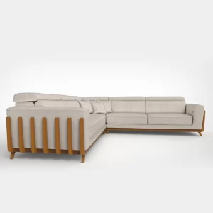 Timber Sectional Sofa With Arm