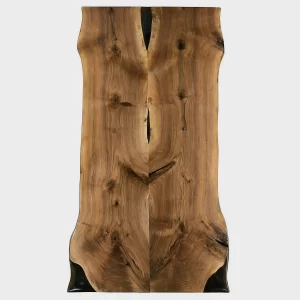 Walnut Green Epoxy River Dining Table – No. LV E228