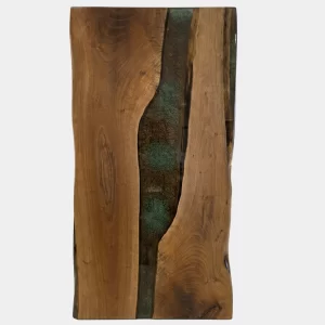 Walnut Green Epoxy River Dining Table – No. LV E230