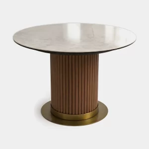 Crystallus Round Wood Dining Table