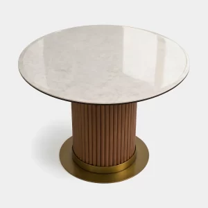 Crystallus Round Wood Dining Table