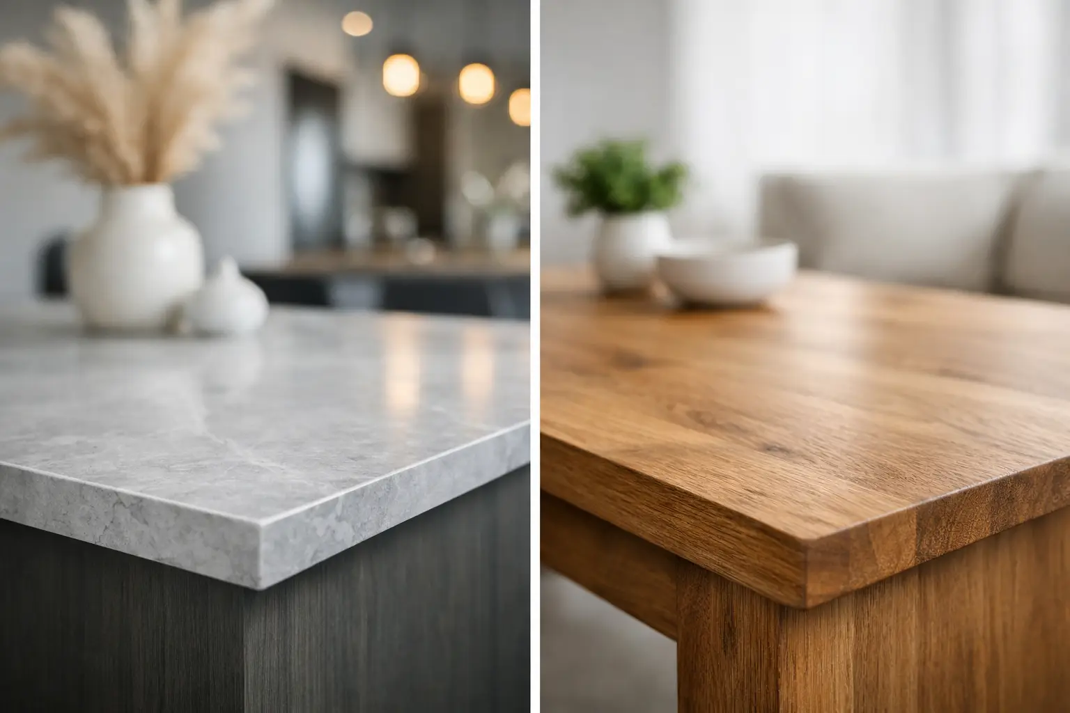 Ceramic Versus Wood Tabletops for Modern Homes