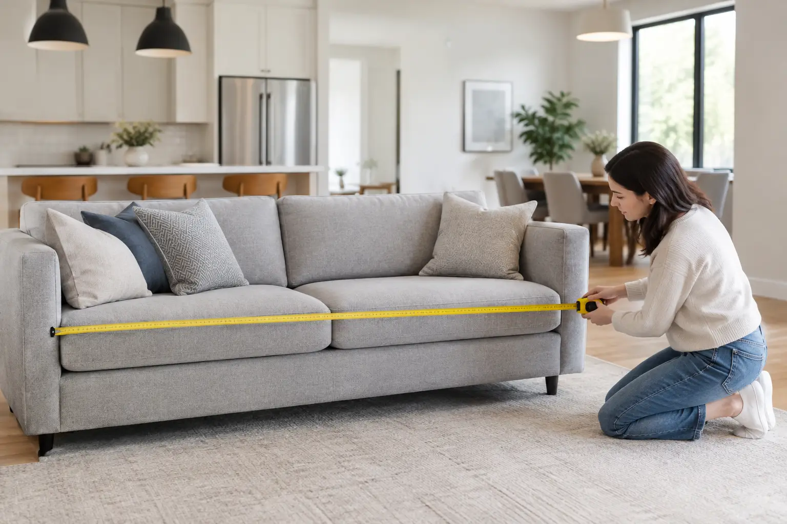 How to Measure a Sofa for an Open Layout