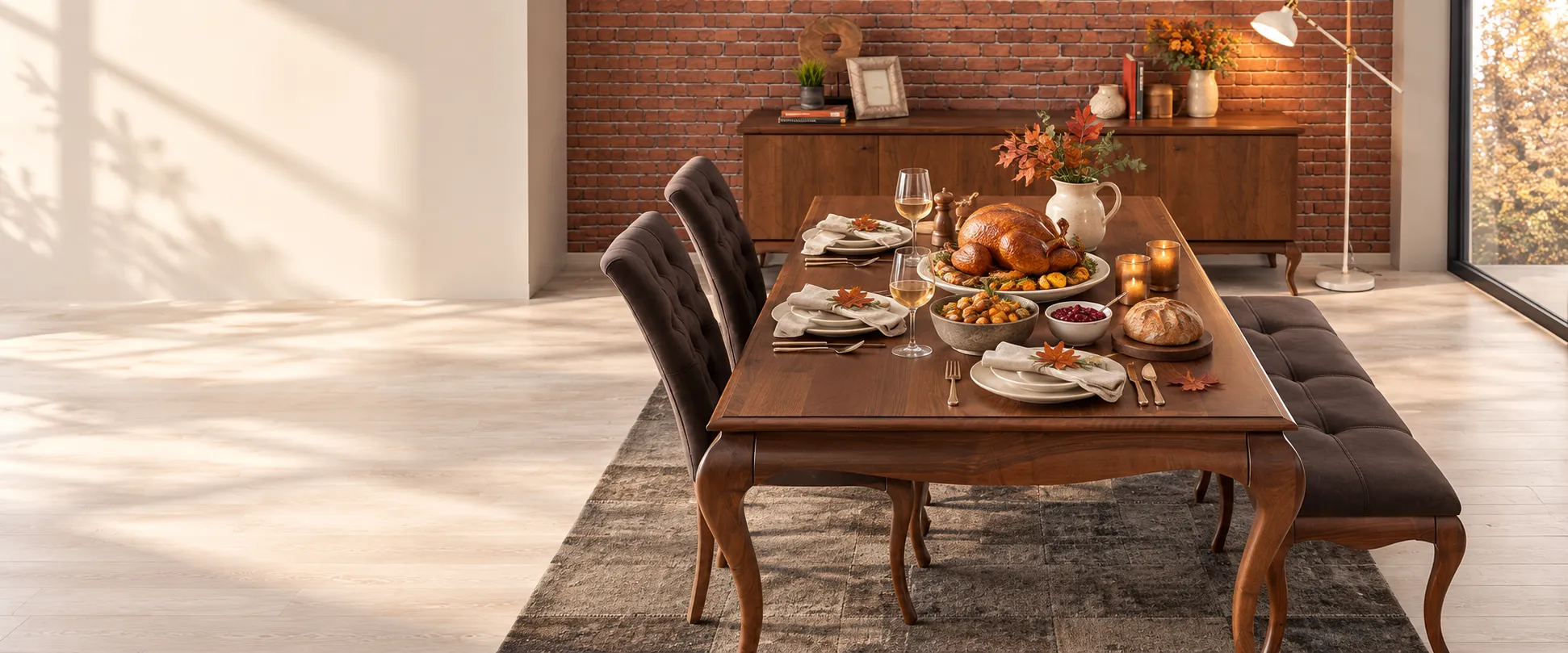 Levida dining room set for Thanksgiving